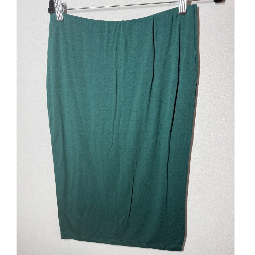 Bobeau Womens Green‎ Knit Stretch Pencil Midi Skirt Sz Small Business Casual